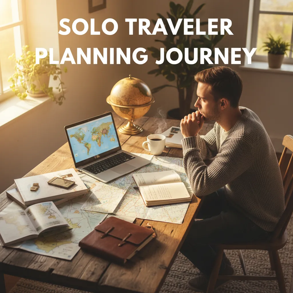 Solo traveler planning journey