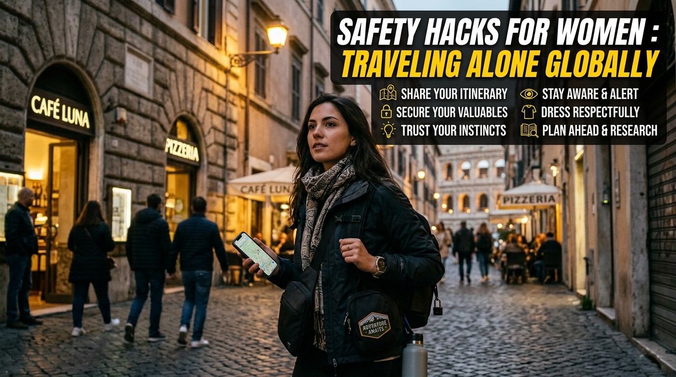 Safety Hacks for Women : Traveling Alone Globally